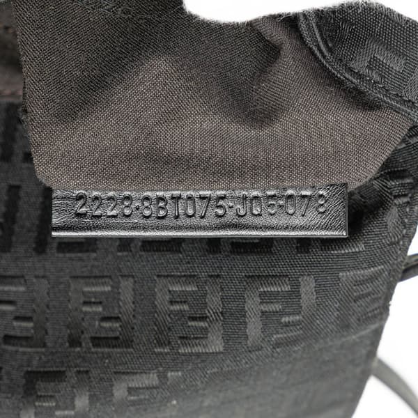 Pre-owned Fendi Zucchino Canvas Crossbody Black