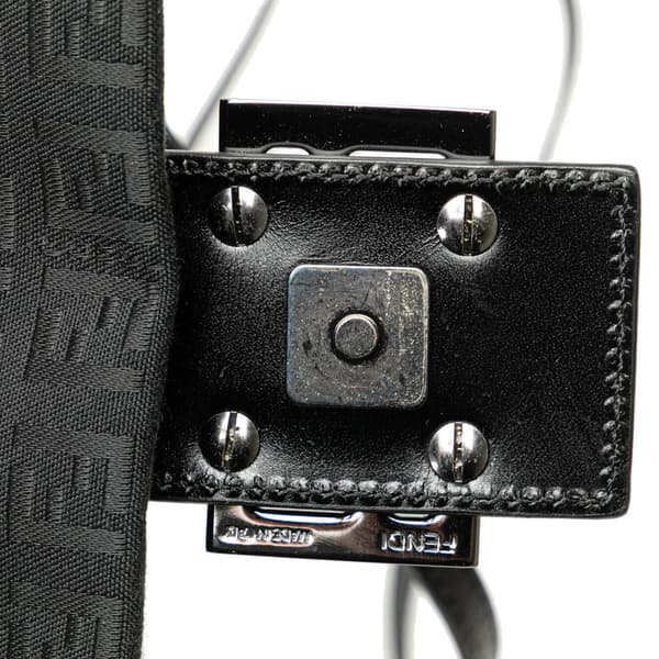 Pre-owned Fendi Zucchino Canvas Crossbody Black