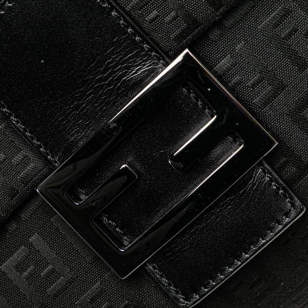 Pre-owned Fendi Zucchino Canvas Crossbody Black