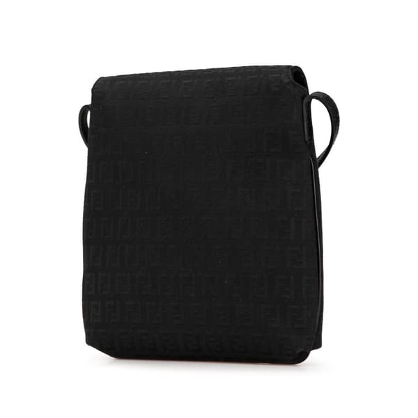 Pre-owned Fendi Zucchino Canvas Crossbody Black
