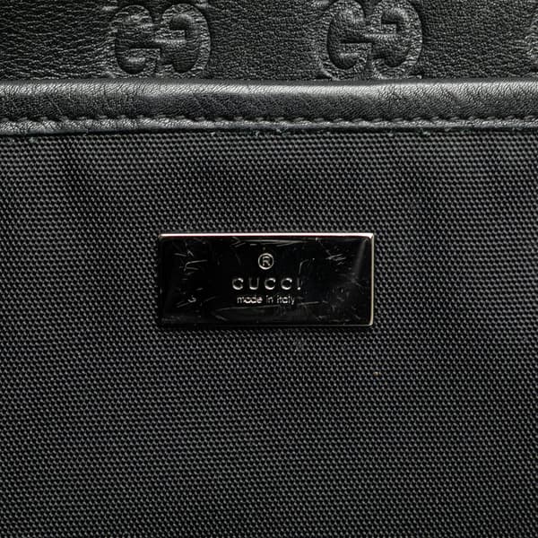 Pre-owned Gucci Guccissima Nylon Crossbody Black
