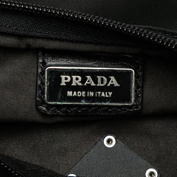 Pre-owned Prada Tessuto Zip Top Crossbody Black