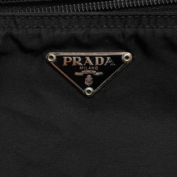 Pre-owned Prada Tessuto Zip Top Crossbody Black