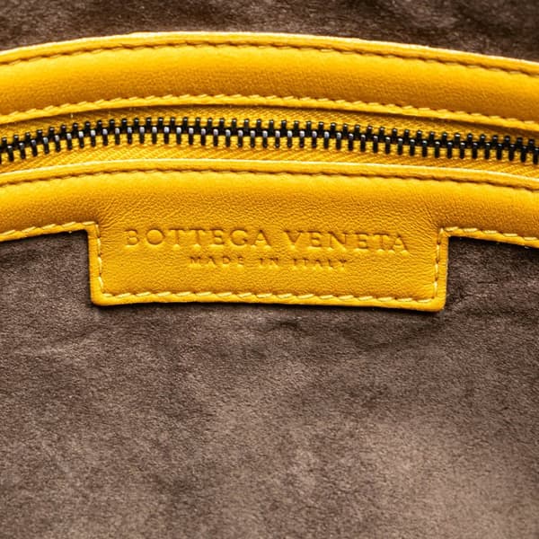 Pre-owned Bottega Veneta Medium Nappa Intrecciato Nodini Crossbody Yellow