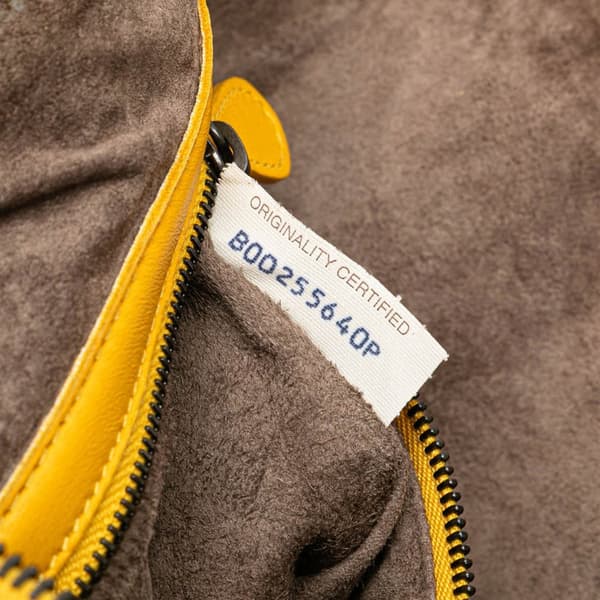 Pre-owned Bottega Veneta Medium Nappa Intrecciato Nodini Crossbody Yellow