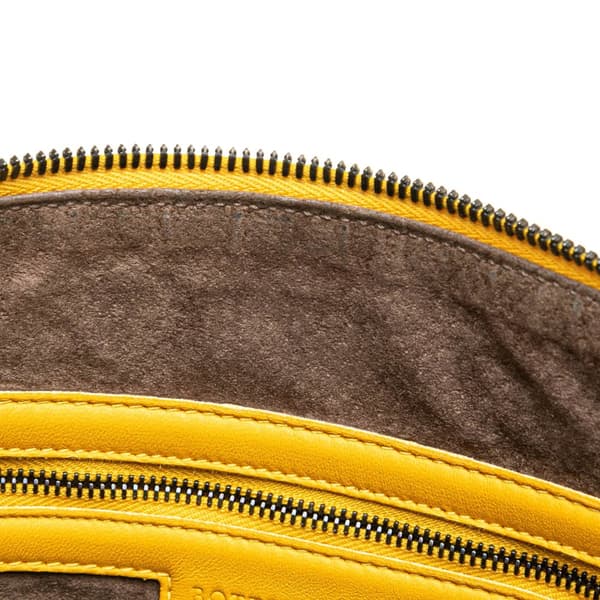 Pre-owned Bottega Veneta Medium Nappa Intrecciato Nodini Crossbody Yellow