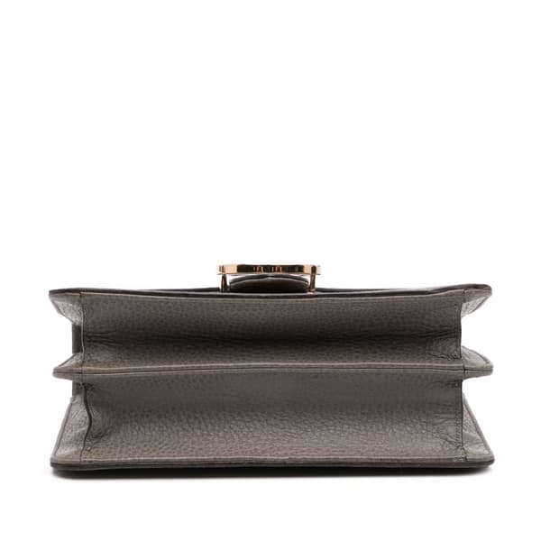 Pre-owned Gucci Small Dollar Calfskin Interlocking G Crossbody Gray