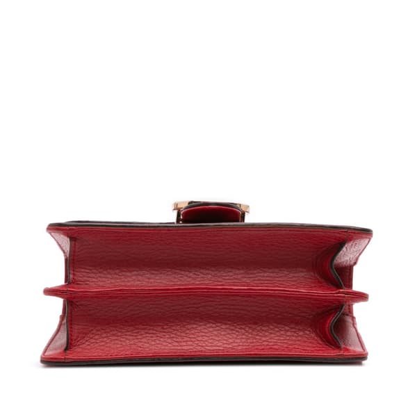 Pre-owned Gucci Small Dollar Calfskin Interlocking G Crossbody Red