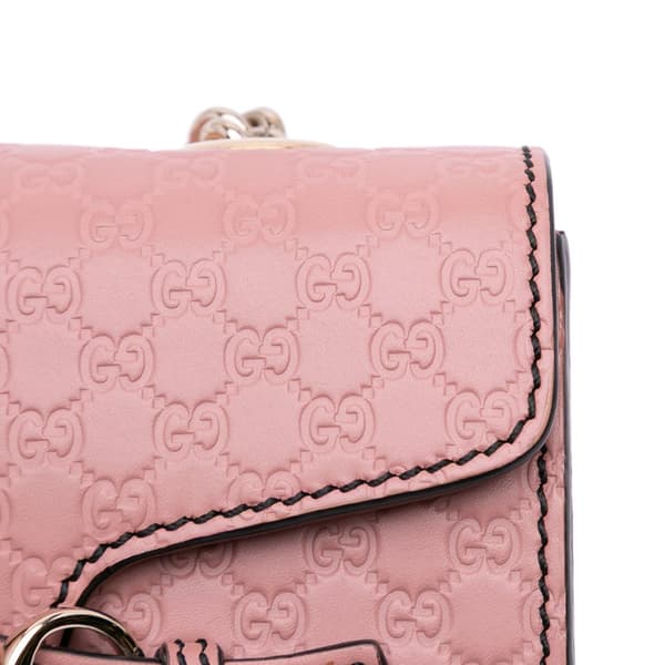 Pre-owned Gucci Mini Microguccissima Emily Crossbody Pink