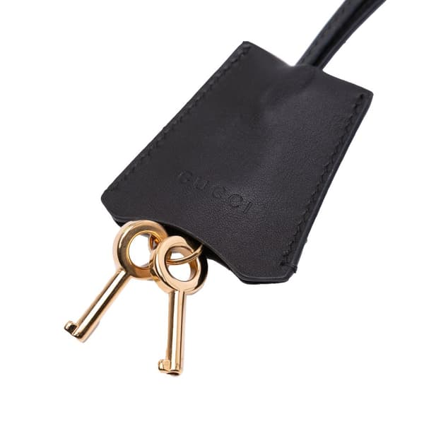 Pre-owned Gucci Small GG Supreme Bee Padlock Crossbody Brown