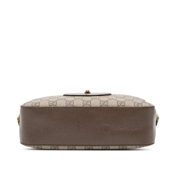 Pre-owned Gucci GG Supreme Web Neo Vintage Crossbody Brown