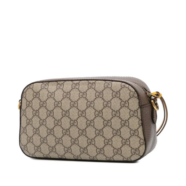 Pre-owned Gucci GG Supreme Web Neo Vintage Crossbody Brown