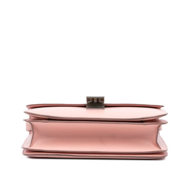 Pre-owned Celine Medium Calfskin Classic Box Pink