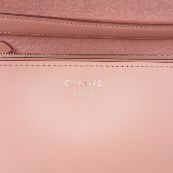 Pre-owned Celine Medium Calfskin Classic Box Pink
