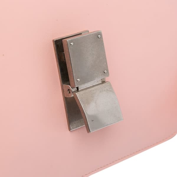 Pre-owned Celine Medium Calfskin Classic Box Pink