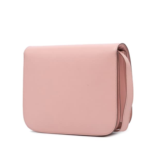 Pre-owned Celine Medium Calfskin Classic Box Pink