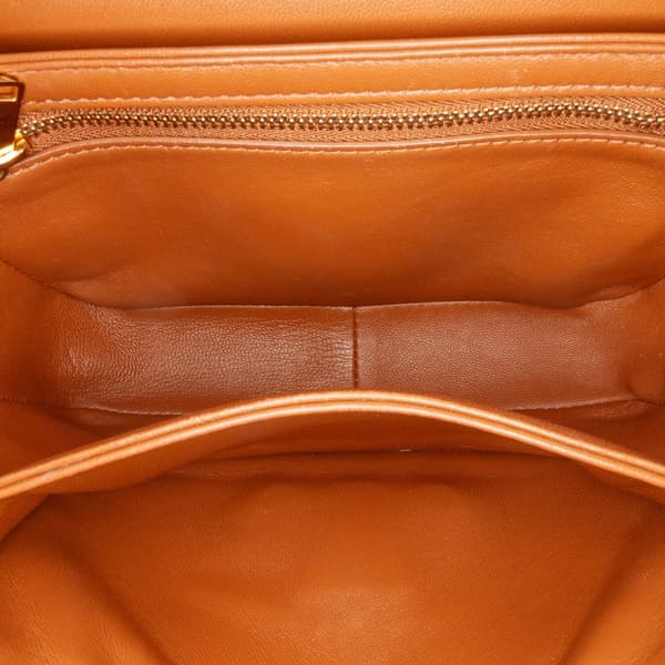 Pre-owned Celine Teen Coated Canvas Triomphe Crossbody Brown