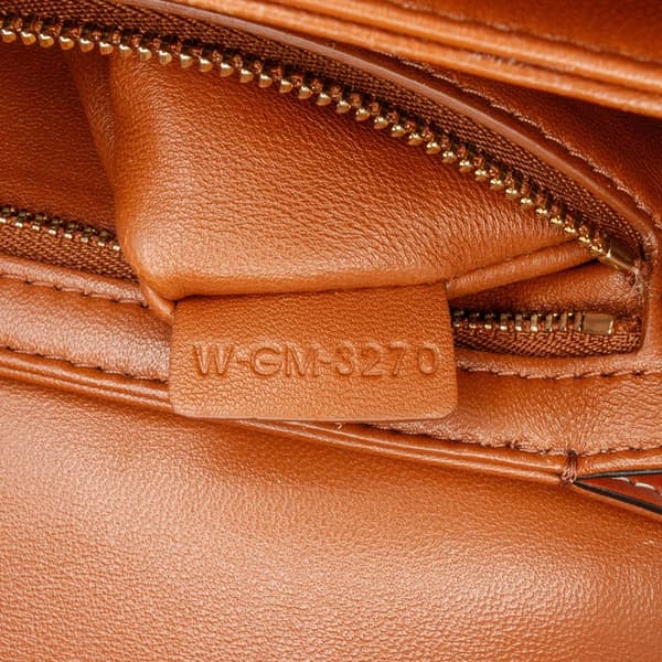 Pre-owned Celine Teen Coated Canvas Triomphe Crossbody Brown