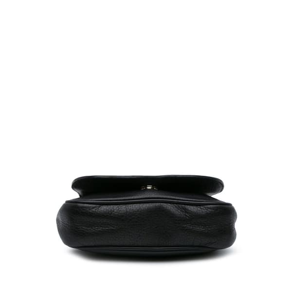 Pre-owned Gucci Small Leather Soho Chain Flap Crossbody Black
