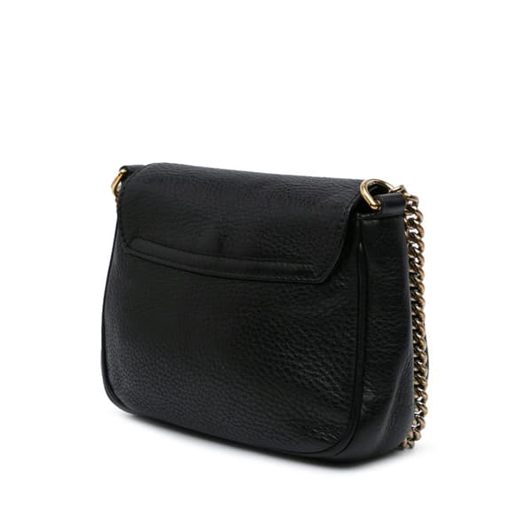 Pre-owned Gucci Small Leather Soho Chain Flap Crossbody Black