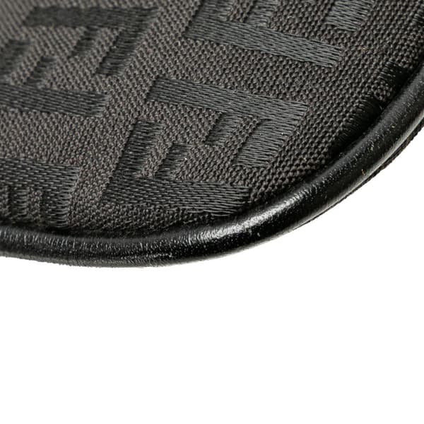 Pre-owned Fendi Zucchino Canvas Crossbody Black