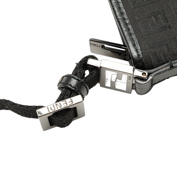 Pre-owned Fendi Zucchino Canvas Crossbody Black