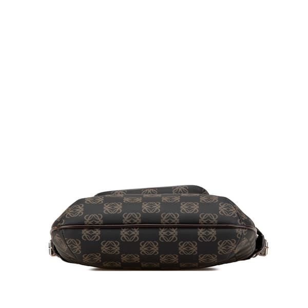 Pre-owned LOEWE Anagram Coated Canvas Crossbody Brown