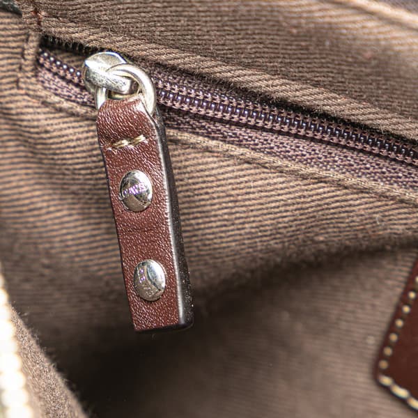 Pre-owned LOEWE Anagram Coated Canvas Crossbody Brown