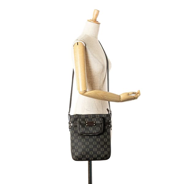Pre-owned LOEWE Anagram Coated Canvas Crossbody Brown