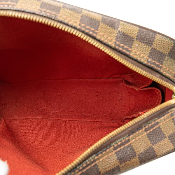 Pre-owned Louis Vuitton Damier Ebene Olav PM Brown