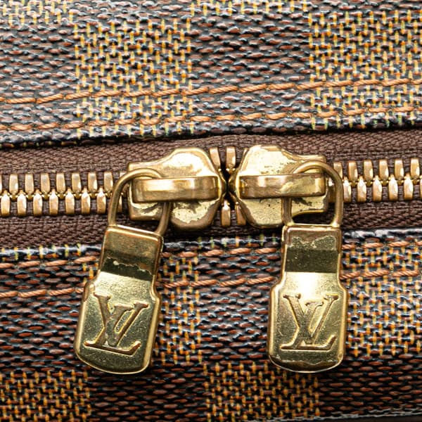 Pre-owned Louis Vuitton Damier Ebene Olav PM Brown