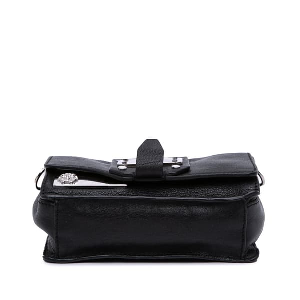 Pre-owned Versace Mini Goatskin Stardust Crossbody Black