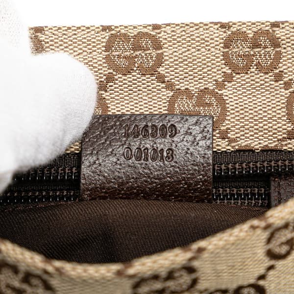 Pre-owned Gucci GG Canvas Web Crossbody Brown