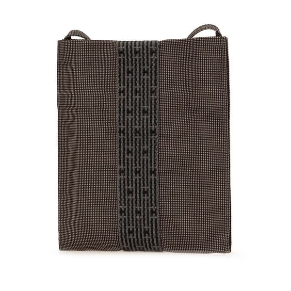 Pre-owned Hermès Toile Herline Pochette Gray