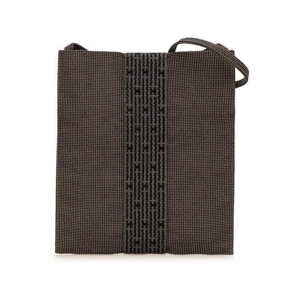 Pre-owned Hermès Toile Herline Pochette Gray
