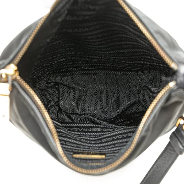 Pre-owned Prada Tessuto Zip Top Crossbody Black