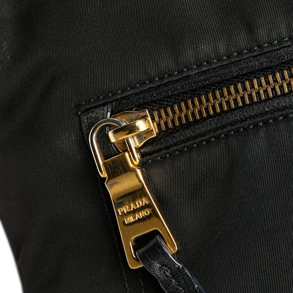 Pre-owned Prada Tessuto Zip Top Crossbody Black