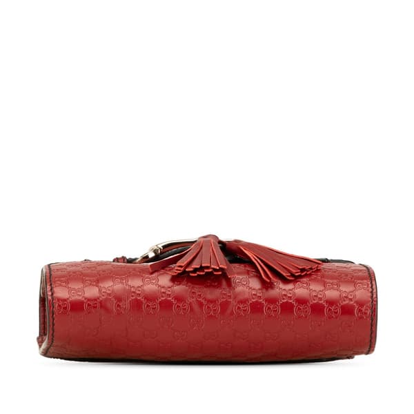 Pre-owned Gucci Mini Microguccissima Emily Crossbody Red