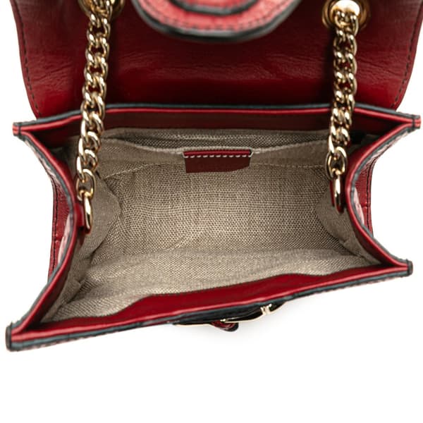 Pre-owned Gucci Mini Microguccissima Emily Crossbody Red