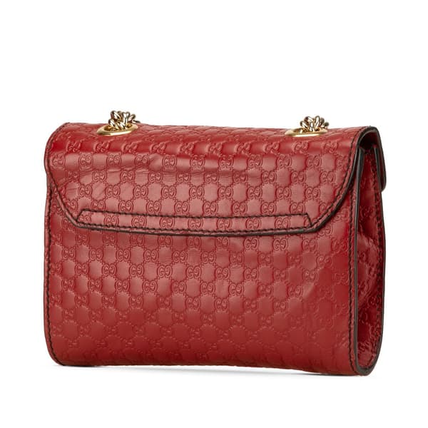 Pre-owned Gucci Mini Microguccissima Emily Crossbody Red