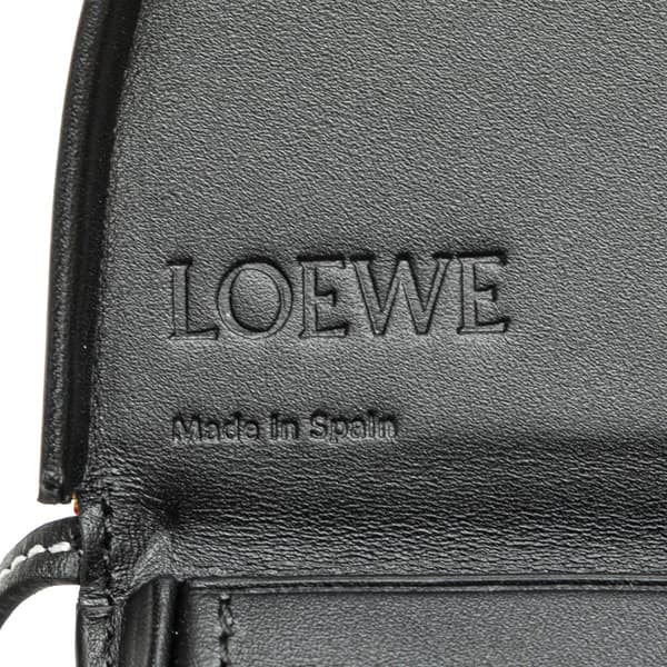 Pre-owned LOEWE Mini Soft Calfskin Heel Pouch Black