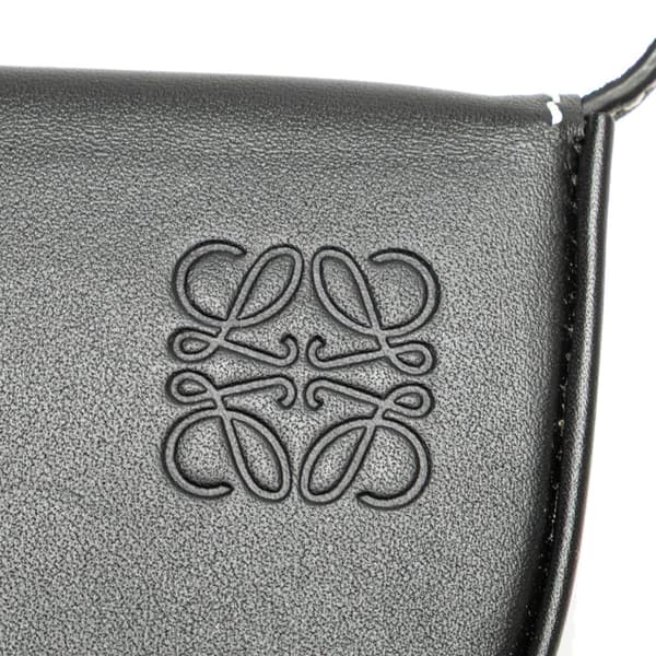 Pre-owned LOEWE Mini Soft Calfskin Heel Pouch Black