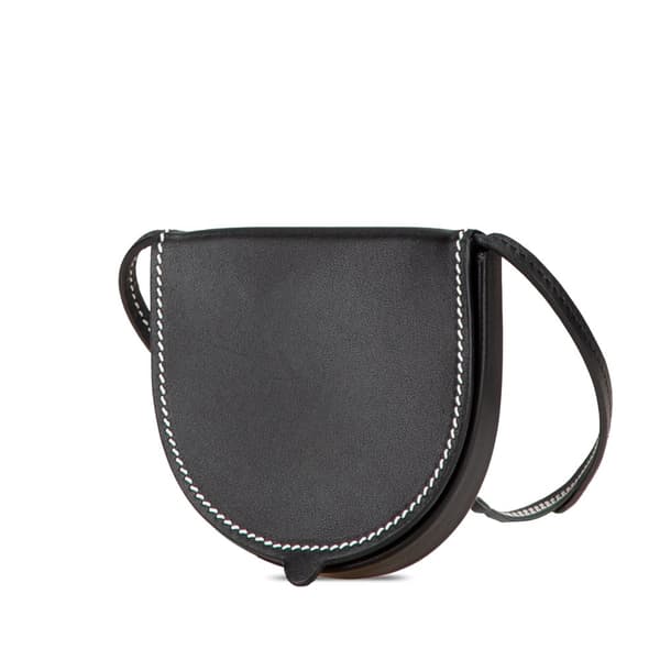 Pre-owned LOEWE Mini Soft Calfskin Heel Pouch Black