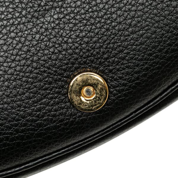 Pre-owned Dior Large Grained Calfskin Bobby Crossbody Black