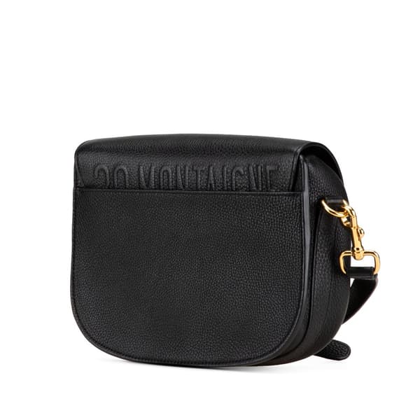 Pre-owned Dior Large Grained Calfskin Bobby Crossbody Black
