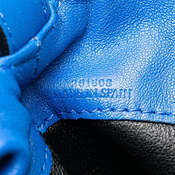 Pre-owned LOEWE Small Satin Flamenco Knot Blue