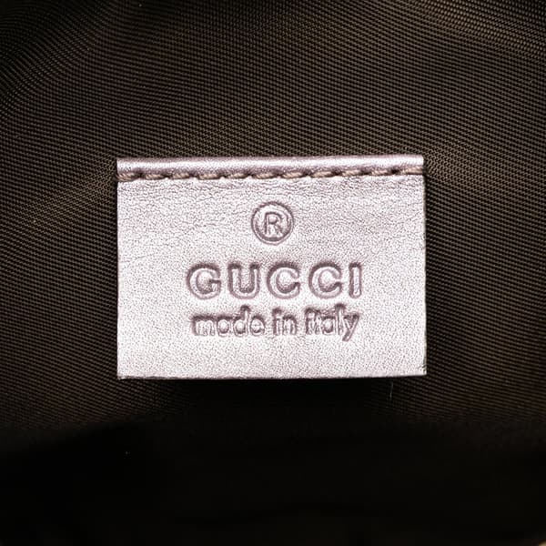 Pre-owned Gucci Small Metallic Guccissima Lovely Crossbody Purple