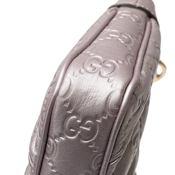 Pre-owned Gucci Small Metallic Guccissima Lovely Crossbody Purple