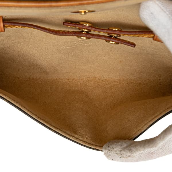 Pre-owned Louis Vuitton Monogram Pochette Twin PM Brown