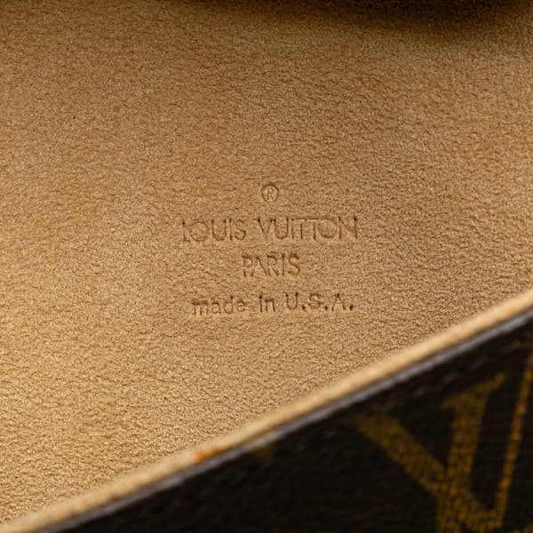 Pre-owned Louis Vuitton Monogram Pochette Twin PM Brown